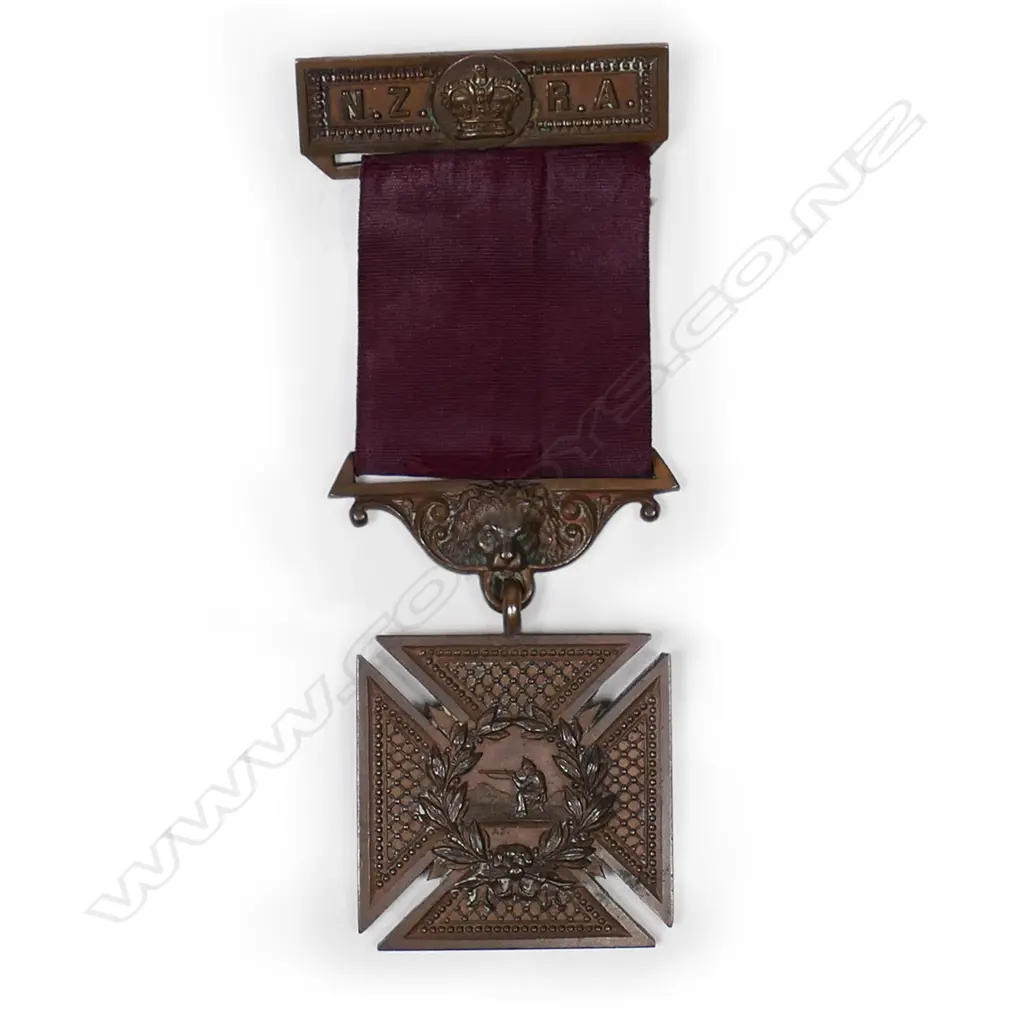 Anton Teutenberg copper NZ Rifle Association Medal, Image 1++